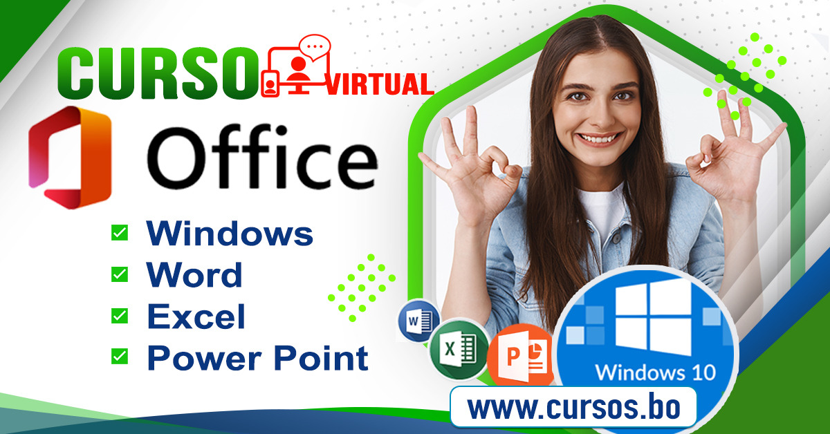4 Cursos Ofimática (Windows, Word, Excel, PowerPoint) ✅ (Virtual 24/7)