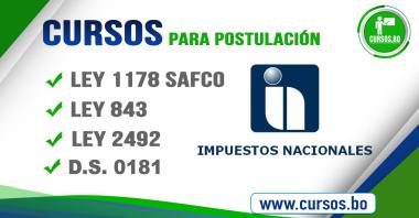 4 Cursos Ley 1178 - DS 0181 - Ley 2492 y Ley 843  (Virtual 24/7)