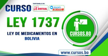 Curso Ley 1737 Ley de medicamento en Bolivia (Virtual 24/7)