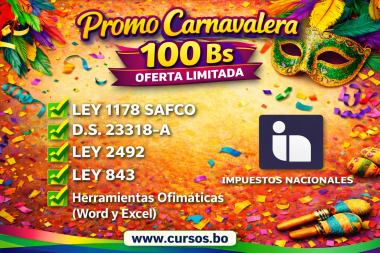 5 Cursos Ley 1178 -DS 23318A - Ley 2492 - Ley 843 y Ofimática (Virtual 24/7)