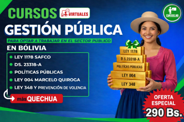 Combo B idioma Quechua Ley 1178, Pol Pub, Prevension Violencia y DS 23318A Modalidad Virtual
