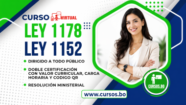 combo DUO  Cursos Ley 1178 y Ley 1152 (Virtual 24/7)