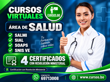 4 Cursos software salud SALMI SIAL  SOAPS y SNIS VE modalidad virtual